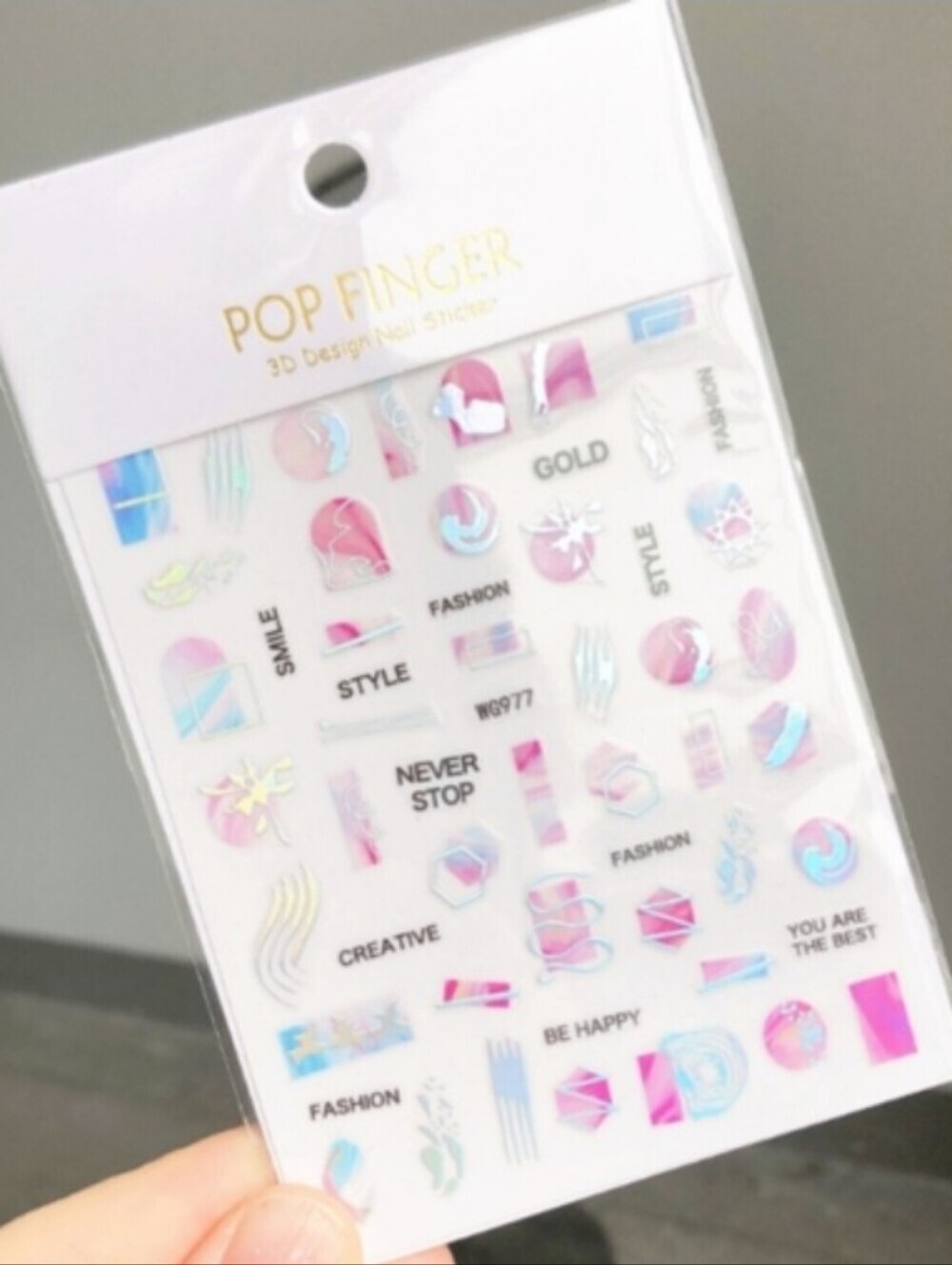 Trendy Self Adhesive Nails Art Transfer Sticker